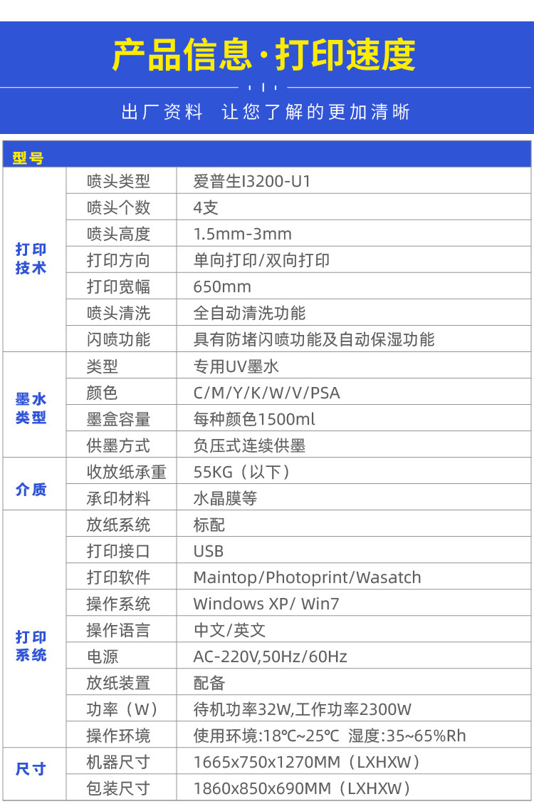 товар из китая tchuntian 春天高精度水晶标打印机uv卷材打印机彩白彩高速70写真机工业级水晶标定制打印喷绘印刷