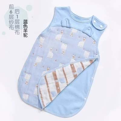 Túi ngủ gạc em bé bốn mùa chung mùa hè f mỏng mùa xuân và mùa thu cotton trẻ em sơ sinh chống đá bước chăn bông - Túi ngủ / Mat / Gối / Ded stuff