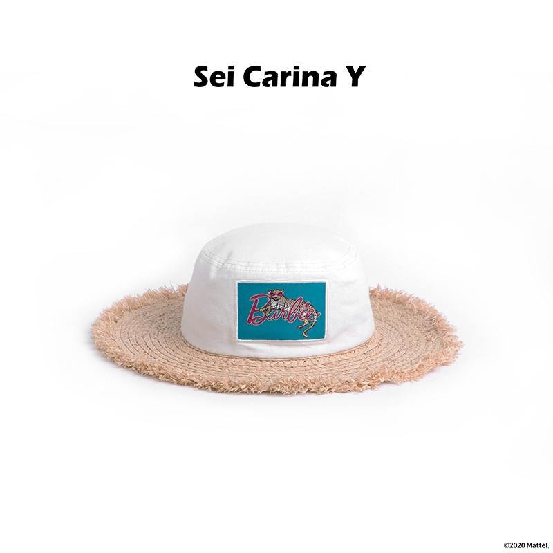 Sei Carina Y Barbie with Barbie's joint straw hat Zhao Ruth Zhou Jieqiong Tongan beach windward hat