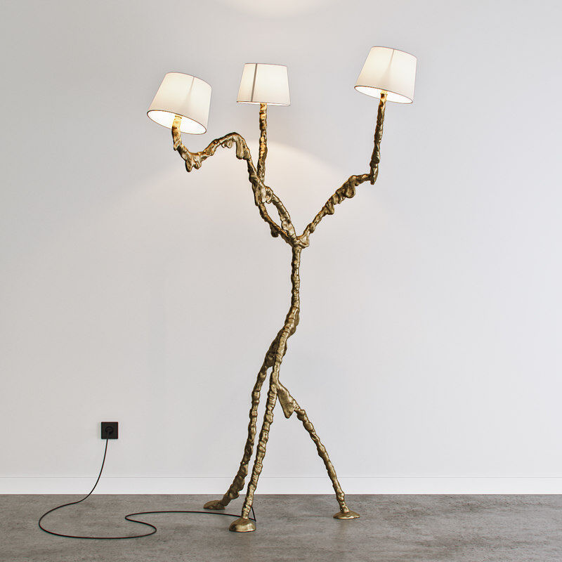 Brass Tripod Designer Floor Lamp for Living Room, Bedroom, Study, Villa, Modern Nordic Tripod Art Decorative Lamp
