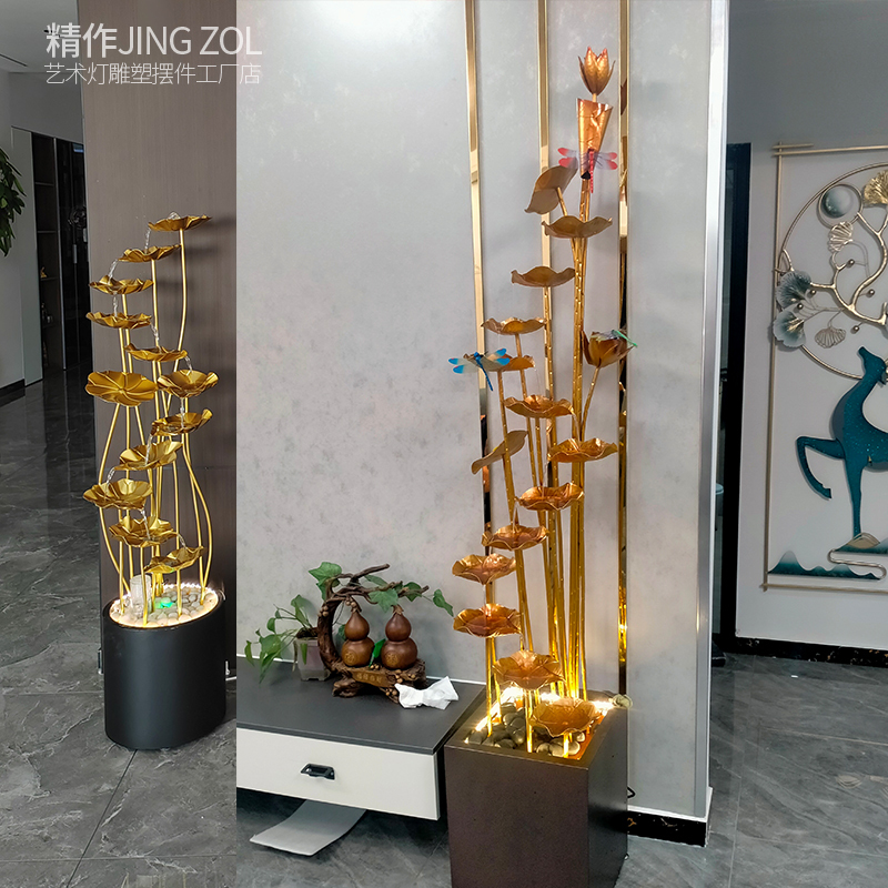 Modern Minimalist Living Room Floor-Standing Water Feature, Light Luxury Indoor Circulating Water Fortune Tree Decoration Next to the Tv Cabinet Modern Minimalist Living Room Floor-Standing Water Feature, Light Luxury Indoor Circulating Water Fortune Tree Decoration Next to the Tv Cabinet