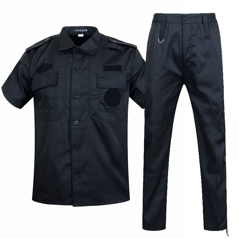 Security service Secret Service 511 suit men and women summer overalls property doorman short-sleeved uniform black combat training suit cotton