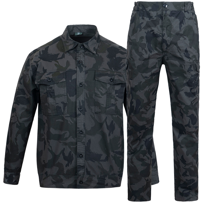 2022 outdoor black camouflage suit male Xia Jun fan work clothes wear-resistant tooling thin section field work training clothes
