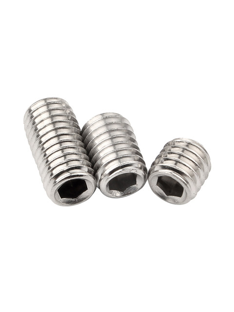 304 stainless steel inch concave end tightening screw/US machine-made meter screw hexagon headless screw Kimi top wire