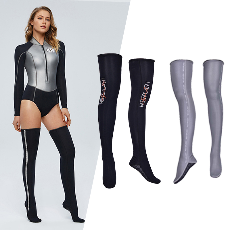 NS diving socks women's long tube soft rubber bottom diving non-slip flippers socks diving equipment neoprene