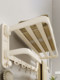 Finechi High-Quality Towel Rack Bathroom Wall-Mounted Storage Rack Bathroom Toilet Storage Rack Towel Rack Milk White