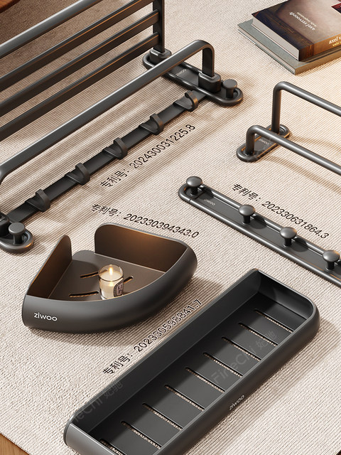 Finechi Vintage-Style Bathroom Shelf, No-Drill Installation, Toilet Washbasin Triangular Shower Shelf Z1 Series