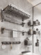 FIENCHI four-suction cup towel rack bathroom punch-free bathroom bathroom storage rack bath towel rack towel bar