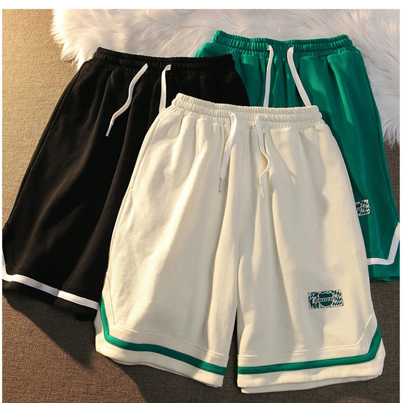 American ins Design Niche Casual Sports Shorts for Men and Women in Summer Pure Cotton Loose and Versatile Five-Point Pants Trendy