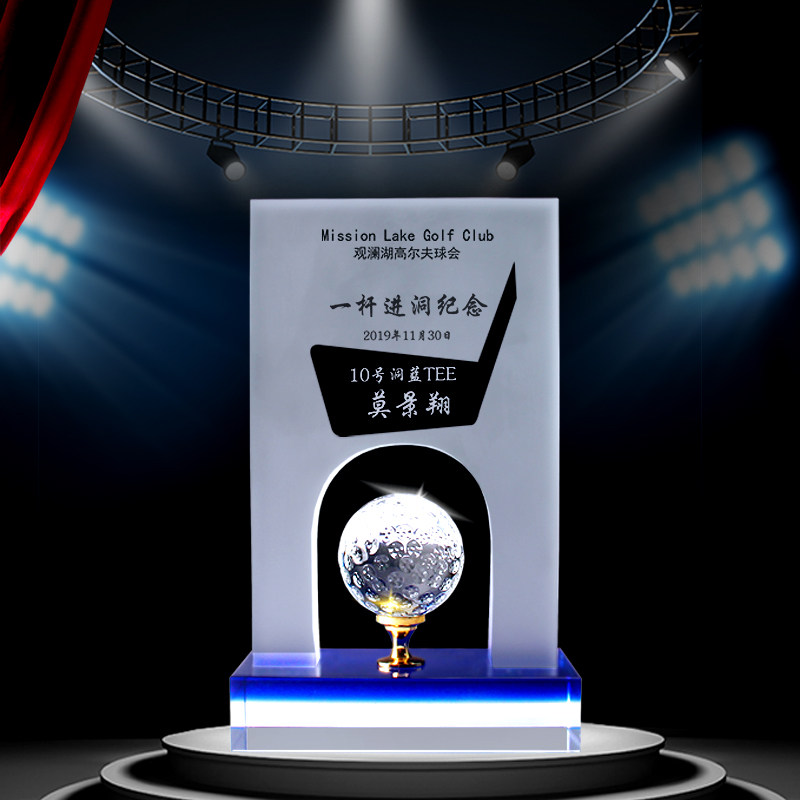 Crystal Trophy Customised Company Annual Annual Meeting Honors Awards Golf Trophies Competitions Custom Games Medals