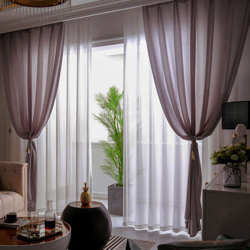 Out of light transparent yarn curtain Nordic Snake curtain screen balcony cut velvet yarn curtain