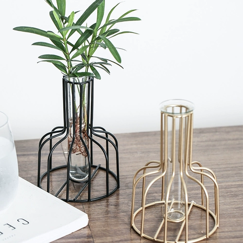 Брендовый прозрачный стеклянный креативный декор в форме цветка для гостиной, маленькая вазочка, простой и элегантный дизайн