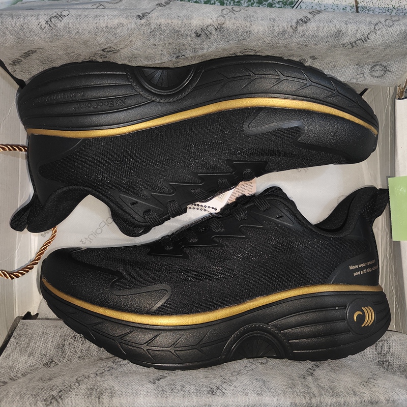 Liquid Gold Shoes Yinsha 4Th Generation Gold-Plated Black Walking and Running Shoes Liquid Gold Shoes Yinsha 4Th Generation Gold-Plated Black Walking and Running Shoes