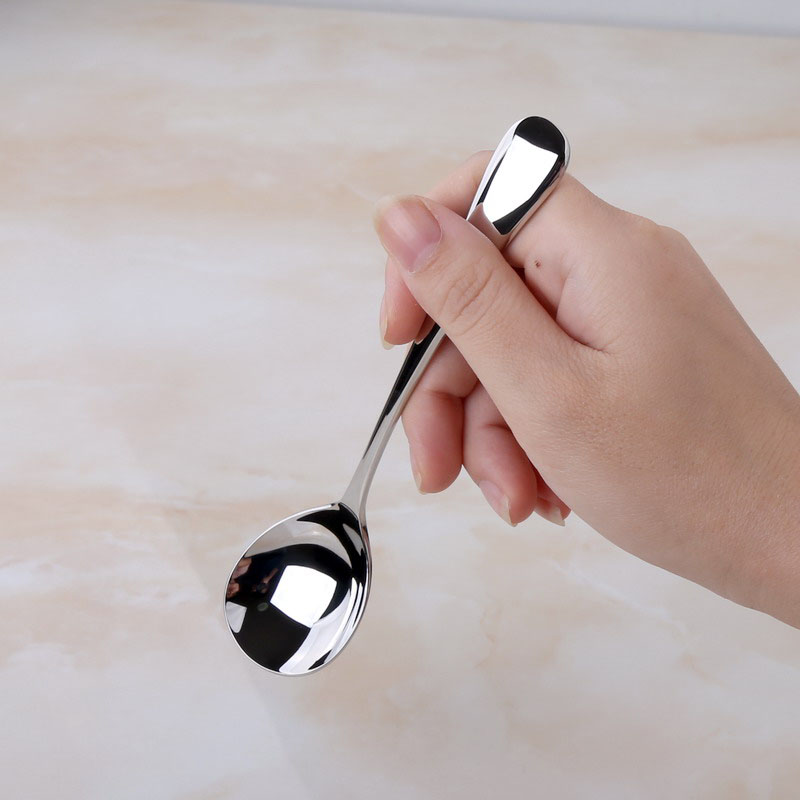 lediar stainless steel children spoon small number baby spoon learn spoon to deepen the soup spoon food grade cutlery spoon fed