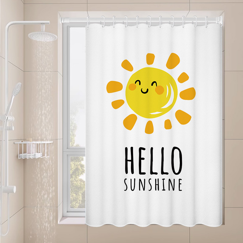 Waterproof Small Curtain for Bathroom, Anti-Peeping, Anti-Light Leakage, Toilet Privacy Curtain, Cartoon Privacy Curtain for Home Use