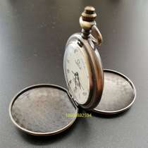 Open old fashioned upper clockwork bifacial creative double retro deer head Waimeter pure copper machinery Table manually