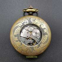 Mechanical table cousin West old walking time ancient clammy painting style clockwork quasi-pure bronze nostalgis