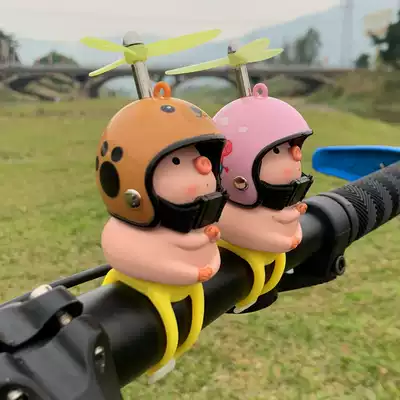 Electric bicycle decoration accessories electric car doll supplies locomotive pendant handlebar rider safety helmet bicycle doll