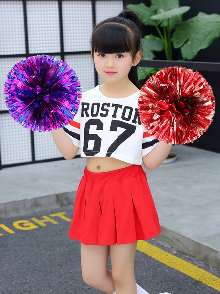 61 La La flower ball handle cheerleader Children cheerleader hand flower dance with hand flower dance props