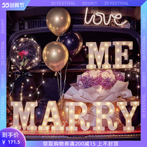 Trunk Table White Arrangement Sedan Coursecar Reserve Box Car Tailbox Net Red Surprise Romantic Sue White God