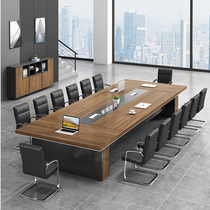 Conference room Large conference table Long table Simple modern office desk and chair combination Rectangular negotiation table Office furniture