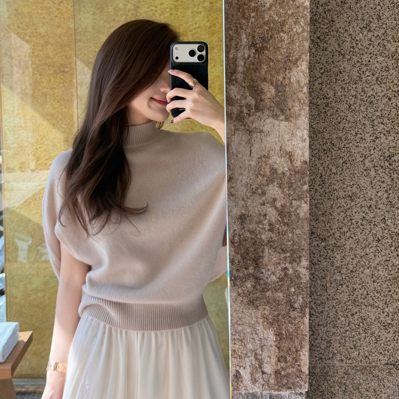 Authentic Joah Korean Style 3-Color Wool Loose Slimming Cape-Style Knit Sweater J26M8011