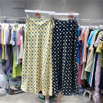 trust me Korean version 2022 summer new temperament casual all-match irregular high waist floral skirt long skirt