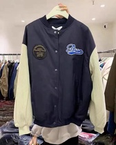 benwo Korean version of autumn and winter new American retro long-sleeved stitching embroidery quilted baseball jacket womens jacket tide