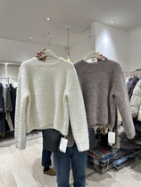 Feiding Korean version 2022 autumn and winter new fashion loose lazy style solid color long-sleeved pullover knitted sweater women