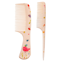 Cartoon animal comb baby childrens pick comb girls hair comb fine tooth tip tail comb mini portable set