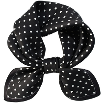 Retro Black and White Wavelet Dot Scarf Silk Scarf Female Sansilk Small Scarf Small Scarf