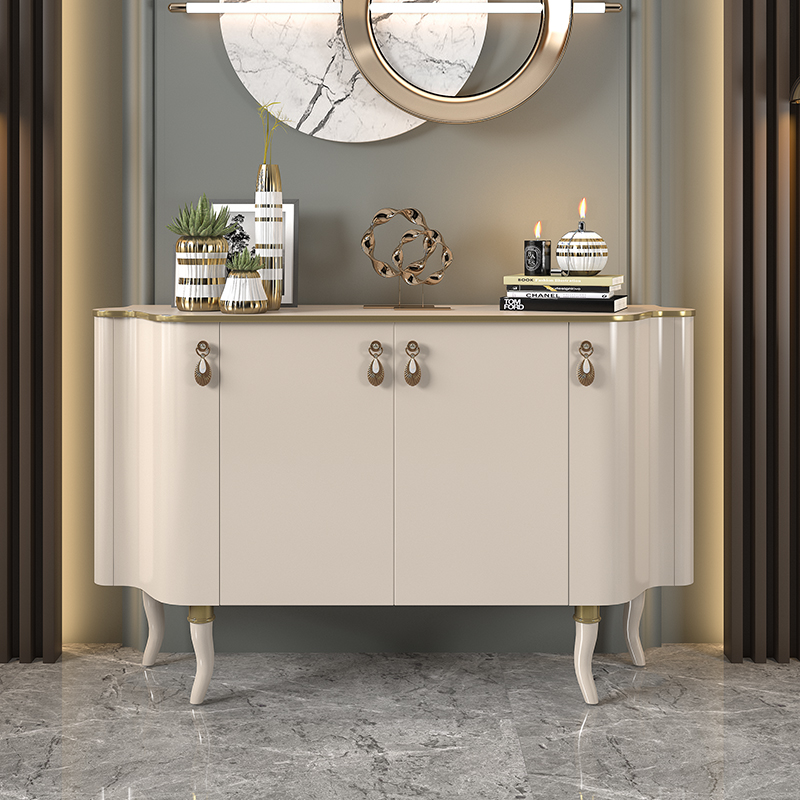 Italian-style porch cabinet modern minimalist living room storage cabinet light luxury decoration home dining cabinet villa entry partition cabinet