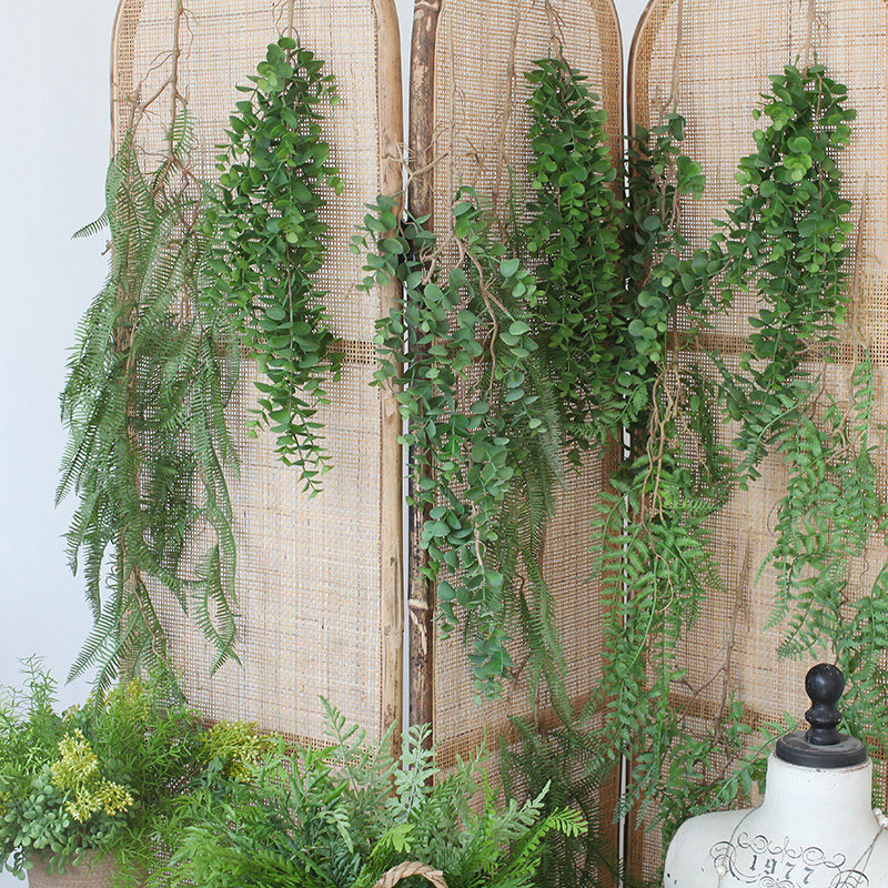 Sicilian Simulation Vines Money Leaf Fern Leaf Fern Vine Wall Pendant Wall-mounted Plant Air Conditioning Tube Decoration Grass