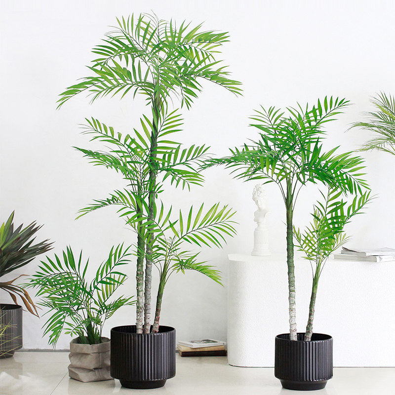 Sicilian Emulation Green Plant Potted AnchoXX_ENCODE_CASE_CAPS_LOCK_Off-Tailed Bamboo Scattered Sunflower Pendulum Plant Nordic Home Floor Interior Decoration