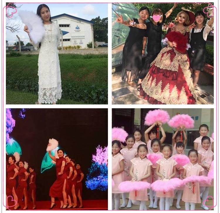 Декоративный веер 戏曲表演大号厘米羽毛砍樵30刘海扇子标准加厚50*舞蹈扇全绒