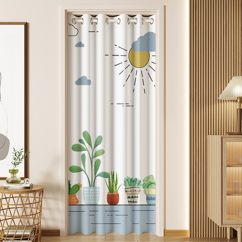 Wind-Blocking Curtain for Air-Conditioned Rooms, Prevents Air-Conditioning from Leaking, No Drilling Required, Household Sliding Partition Curtain, Fabric Curtain