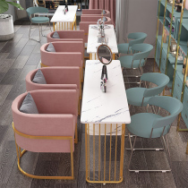 Modern single nail table and chair simple suit light luxury Nordic double nail table iron economy Net red ins