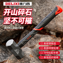 Delixi hammer octagonal hammer solid wall smashing hammer conjoined heavy-duty hand hammer integrated wall demolition hammer 877