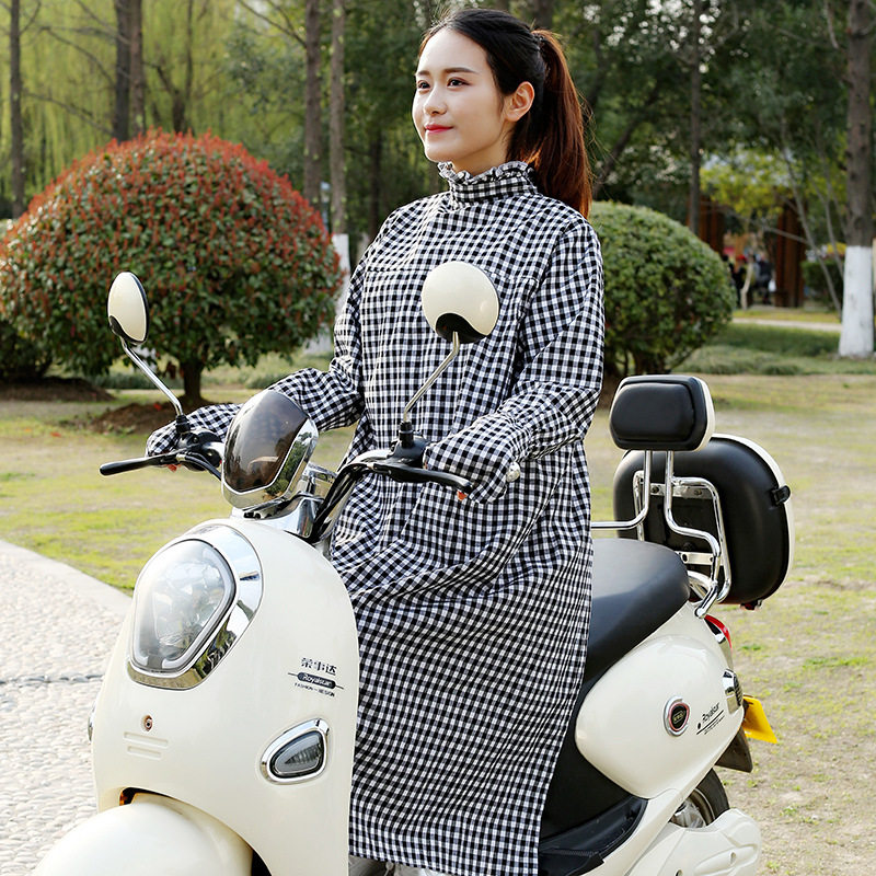 Battery Electric Car Sunscreen Woman Pure Cotton Long Version Full Body Sunscreen Wear Bike Leg Sunscreen God Instrumental Summer School Equipment