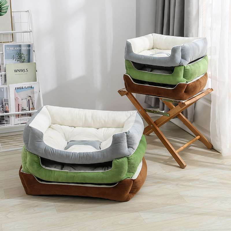 Dog kennel winter warm pet rectangular four seasons general pet kennel large dog mat PP cotton golden retriever Ala