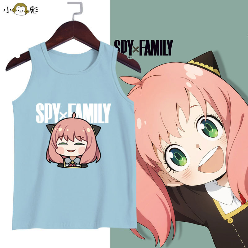 Spy X Family Merchandise Anya Forger Sleeveless T-Shirt for Men, Women, Children, Students, Cool Cotton Vest