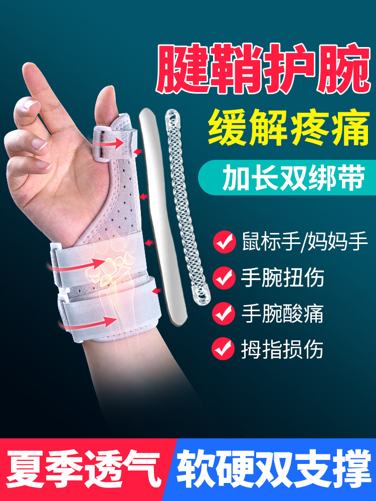 Men's and women's breathable tendon sheath wrist fracture fixed support wrist sprain protector mouse hand mother thumb sleeve