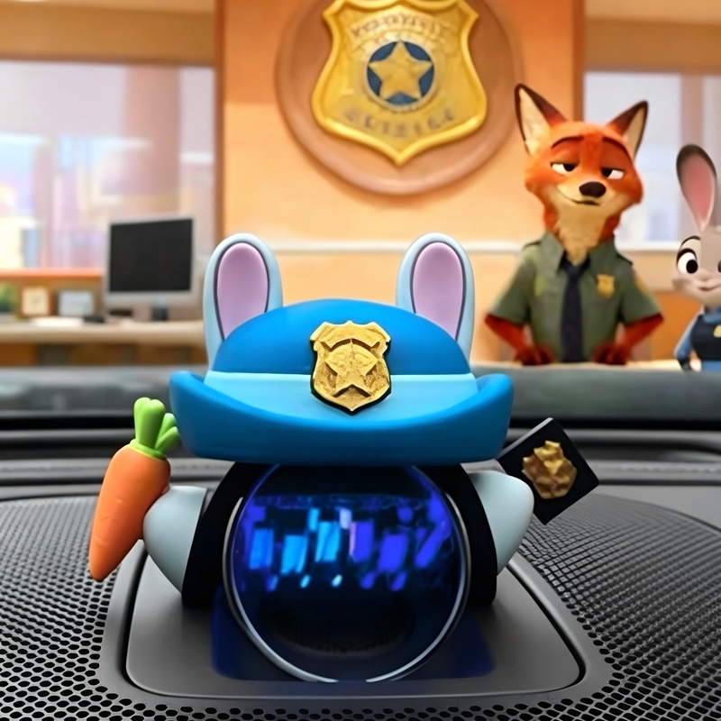 Rabbit Police Officer Audio Speaker Hat M9M8M7 Smart World R7Aito Huawei Xiaoyi Car Interior Decoration Ornament