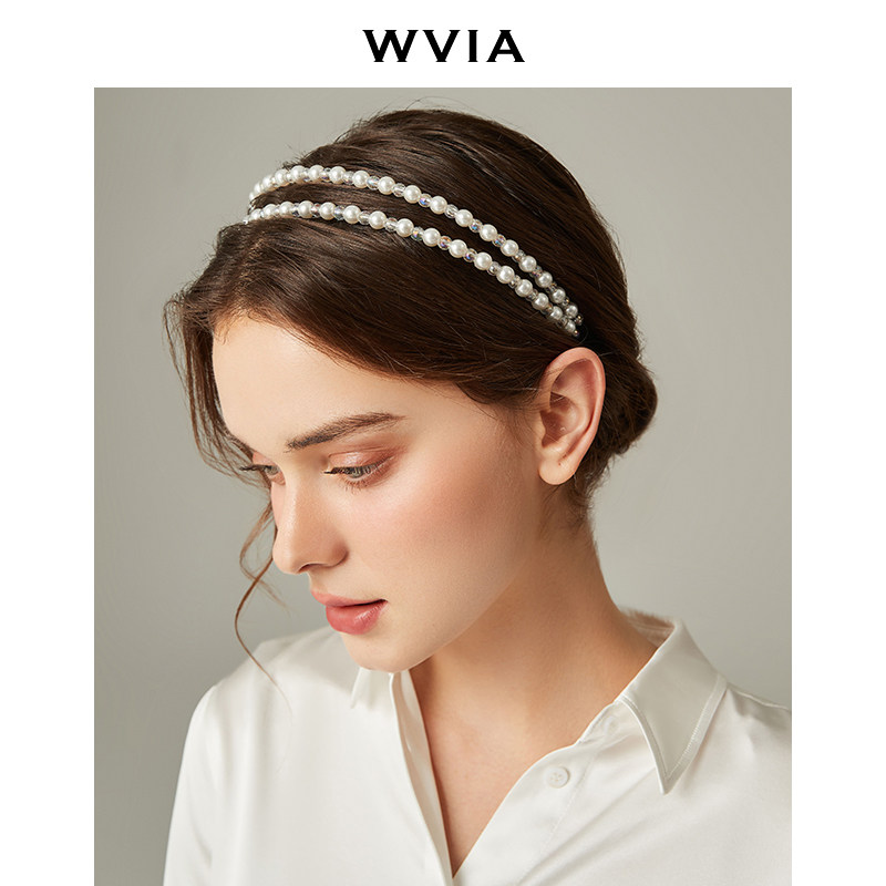 Retro French pearl headband women's autumn and winter headband net red 2022 new trendy hair card headdress short hair hair accessories