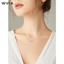 Very simple style English do letter necklace female sterling silver simple choker 2021 New Tide neck accessories