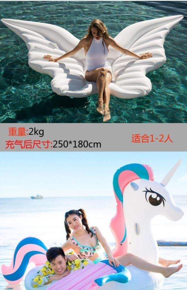 Người lớn thuận tiện tắm vòng bơi thời trang nhà phòng tập thể dục không thấm nước giường nổi bên bờ biển bể bơi ngoài trời cậu bé thoải mái - Cao su nổi