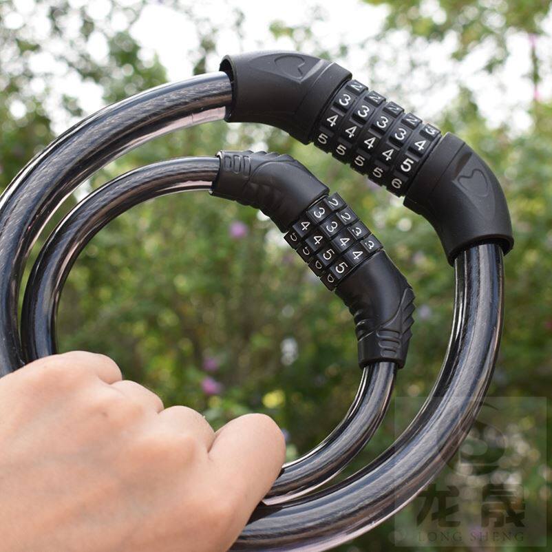 Cycling girls Iron Chain anti-theft lock lock lock anti-cutting bicycle password lock lightweight three wheel ring safety cap