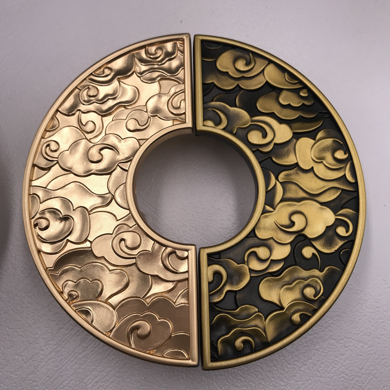 Disc Shoe Cabinet Handle New Chinese Wardrobe Cabinet Door Handle Imitation Antique Wood Clothes Overall Cabinet Light Lavish to Toilet Bathroom