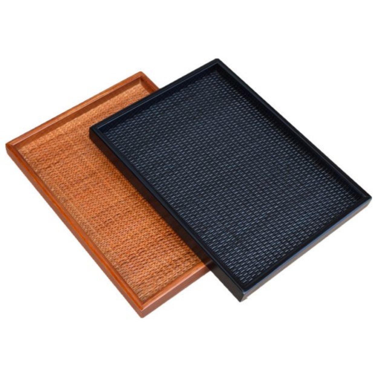 Tinh khiết tre thủ công hình chữ nhật khay gỗ khay trà đặt khay trà trái cây châu Âu tấm gỗ rắn khay gỗ khách sạn khay gỗ