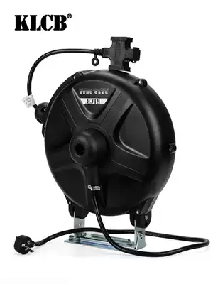 KLCB Caustic electronic drum reel National standard copper core cable car wash beauty combination drum automatic telescopic reel